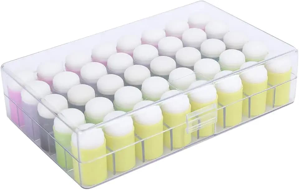 40pcs Art Craft Zeichnung Finger Daubers Craft Praktische Zeichnung Finger Schwamm Tinte Stempelkarte Craft für Finger Painting Geschenk(Color mixing)