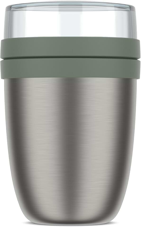 Mepal - Thermobehälter Ellipse - Thermo Lunchpot - Praktischer Joghurtbecher & Suppenbecher zum Mitnehmen - 6-8 Stunden heiß & 12 Stunden kalt - 500 ml - Nordic sage