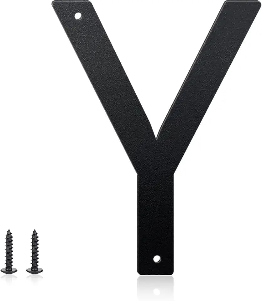 8 Inch House Numbers and Metal Letters for Outdoor Signs, House Numbers for Outside, Aluminum Address Letters and Numbers for Door, Mailbox, Garden, Perfect for Home or Office (Letter Y)