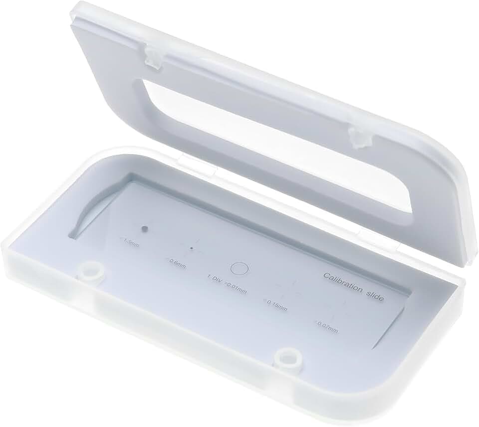 Mikroskop-Skala 0,01 mm Mikroskop-Klingen aus optischem Glas, Zubehör, Bühnen-Mikrometer aus Glas, für elektronische Okulare, Mikroskop-Kameras