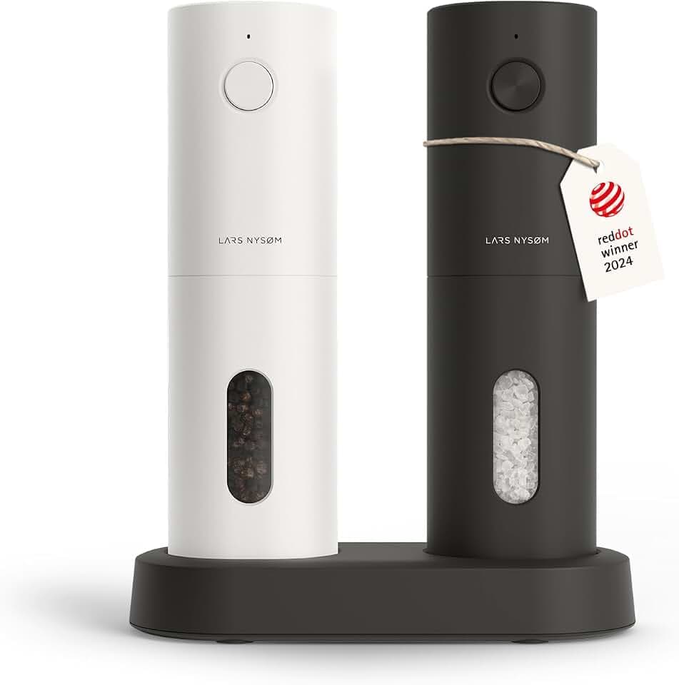 LARS NYSØM Electric Salt and Pepper Grinder Set - Salt and Pepper Mill Set