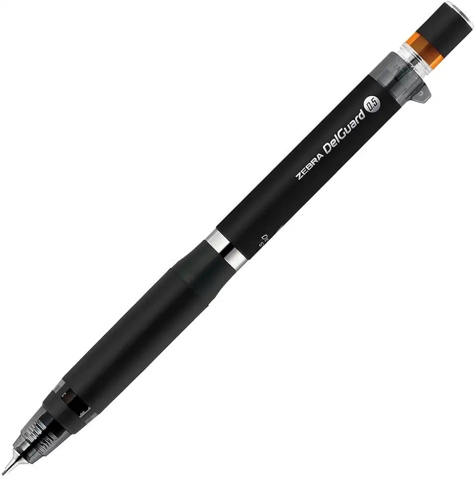 Zebra P-MA88-BK Druckbleistift, Del Guard Typ ER, 0,5 mm, Schwarz
