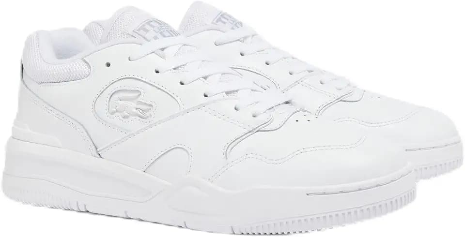 Lacoste Mens Lineshot Sneaker, WHT/WHT, 12