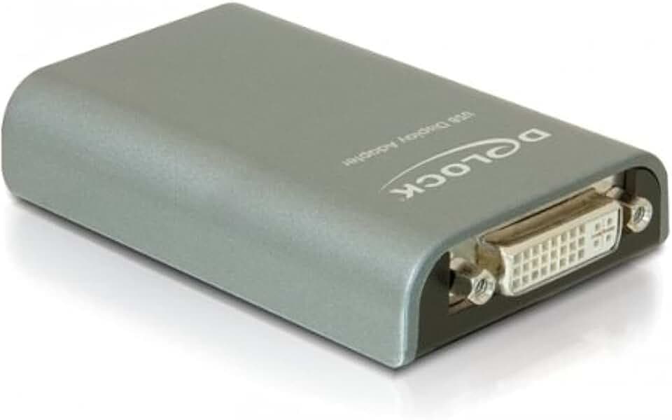 Delock USB 2.0 zu DVI - VGA - HDMI Adapter für Monitore mit 128 MB Speicher (Auflösung bis zu 1920 x 1080 Pixel)
