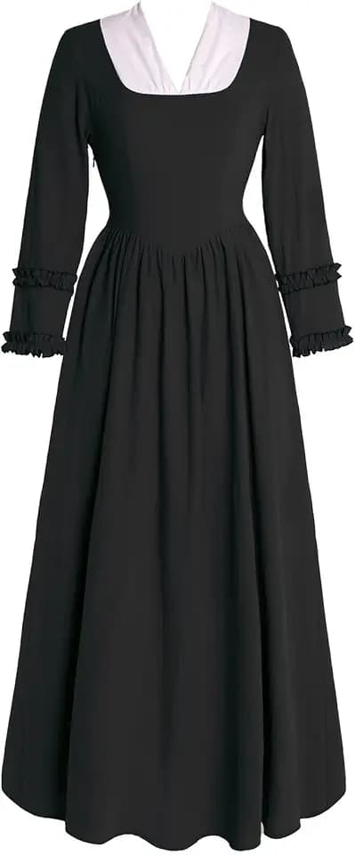 Colonial Dress Womens Pioneer Costume Historical Clothing