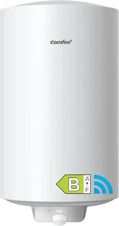 COMFEE D80-15EFG Elektrischer Durchlauferhitzer, vertikal, 80 l, WLAN, Weiß