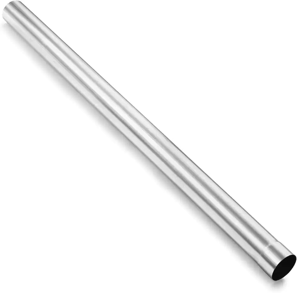2.5 Inch Exhaust Pipe, 2.5'' Stainless Steel Straight DIY Custom Mandrel Exhaust Pipe, 50 Inch Length, 2.5'' OD Mandrel Straight Pipe