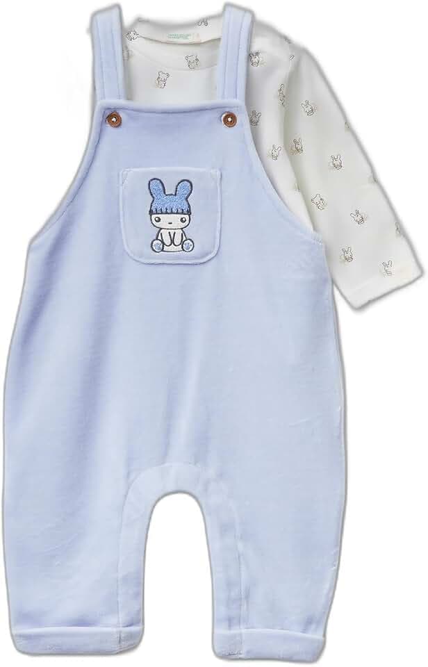 United Colors of Benetton Baby - Jungen Maglia + Salopette 32anak01h Hose