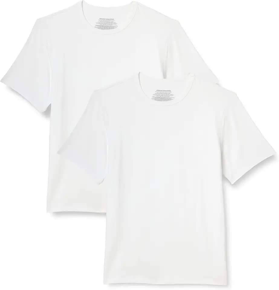 Amazon Essentials Herren Superweiches, Kurzärmliges Unterhemd Aus Leichtem Modal, 2er-Pack