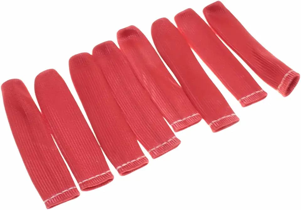 Red Spark Plug Wire Boots Protectors Sleeve Heat Shield Cover 8Pcs 2500° Compatible With SBC