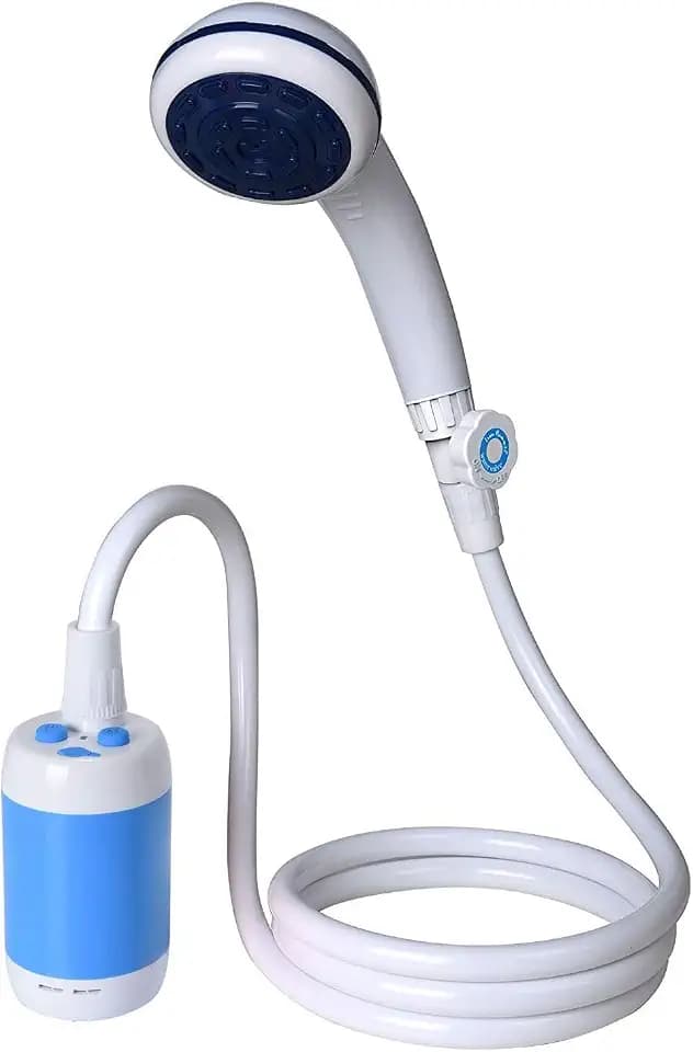 Portable Shower USB Shower Pump Rechargeable Battery Outdoor Shower for Trave Camping Camp Suitable Electric showerhead for Hiking Campsites