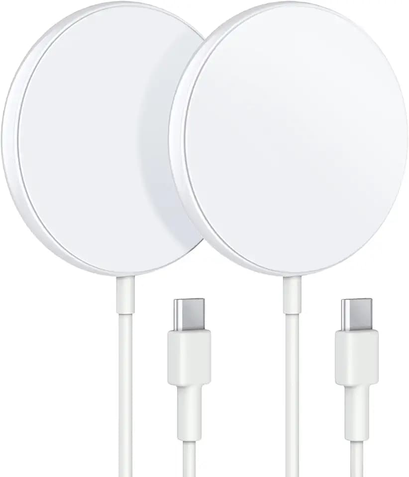 COKOEYE Magnetic Wireless Charger 2-Pack for iPhone Wireless Charger Pad, Max Fast for Magsafe Phone Adapter for iPhone 16/16 Plus/16 Pro/16 Pro Max/15/15 Pro/15 Plus/ 14/13 Series/AirPods Pro 2