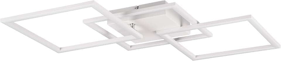 Reality Leuchten LED Deckenleuchte Trail R64493131, Metall Weiß matt, inkl. 31 Watt LED