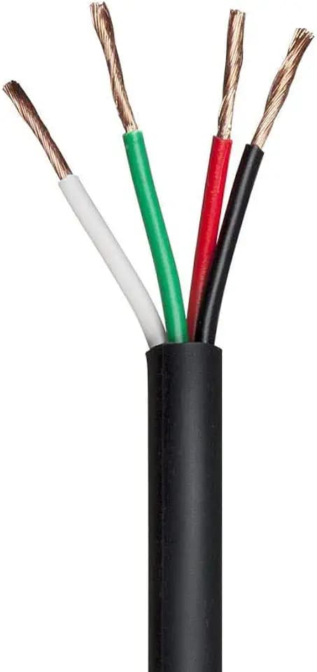 Monoprice Speaker Wire/Cable - 100 Feet - 18 AWG 4 Conductor CMP-Rated | UL Plenum Rated, 100 Percent Pure Bare Copper with Color Coded Conductors - Nimbus Series