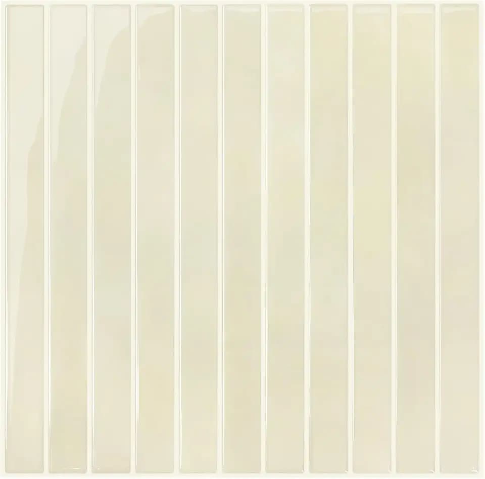 COMSTICKC 3D Fliesenaufkleber Klebefliesen Beige,10-Stück 30,5 x 30,5 cm