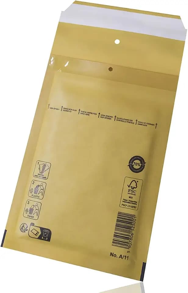 Switory 25stk Luftpolsterumschläge Polsterumschlag Versandtaschen A1(120 x 175 mm) 11/A, Braun Luftpolstertaschen geeignet für DIN A6, Versandverpackung mit Selbstklebeverschluss