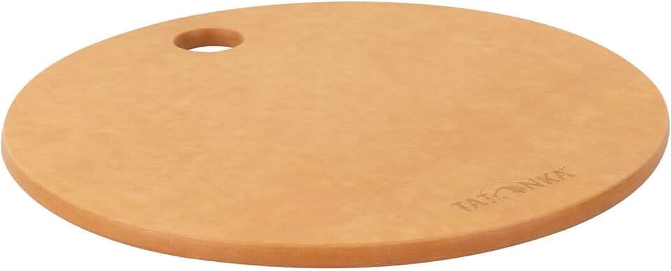 Tatonka Woodfibre Cutting Board 15 cm - Schneidbrett aus Holzfaserlaminat mit 15 cm Durchmesser - Lebensmittelecht und Spülmaschinenfest