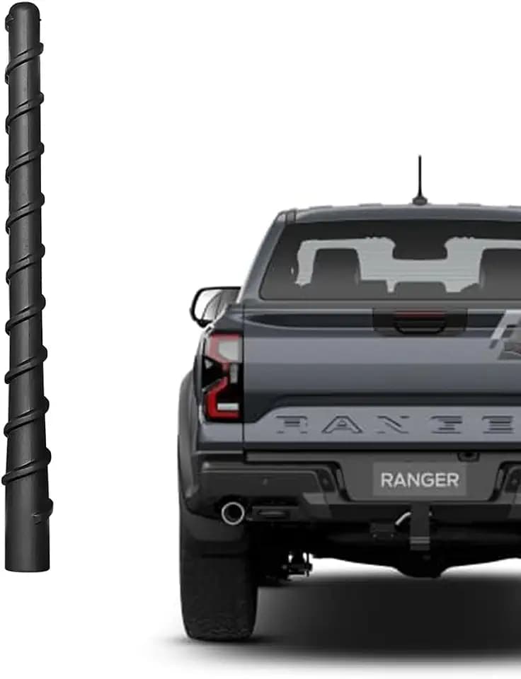 GN1Z-18A886-A Radio Antenna Mast Fit for Ford Ranger (2019-2026) | EcoSport (2018-2026) | 7" Spiril Flexible Rubber Antenna, Optimized AM/FM Radio Reception Accessories