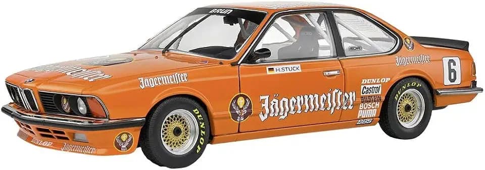 Solido BMW 635 CSi (E24) #6 ETCC 1984 (orange) – Hochwertiges Diecast Modellauto im Maßstab 1:18, legendäres Tourenwagen-Rennfahrzeug für Sammler & Motorsport-Fans