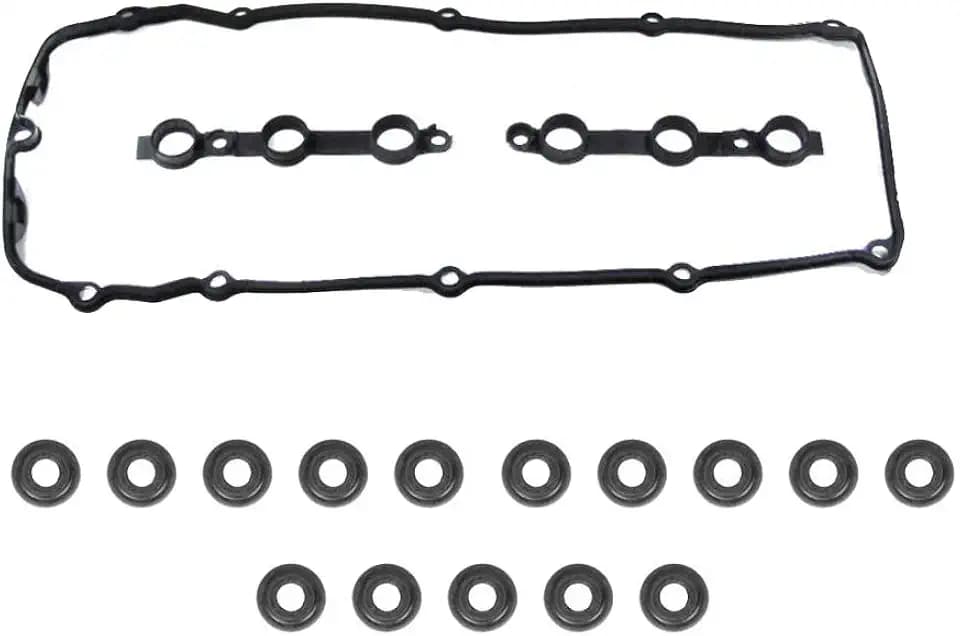 Engine Valve Cover Gasket Kit with 15 Grommet Seals 11120030496 for BMW M54