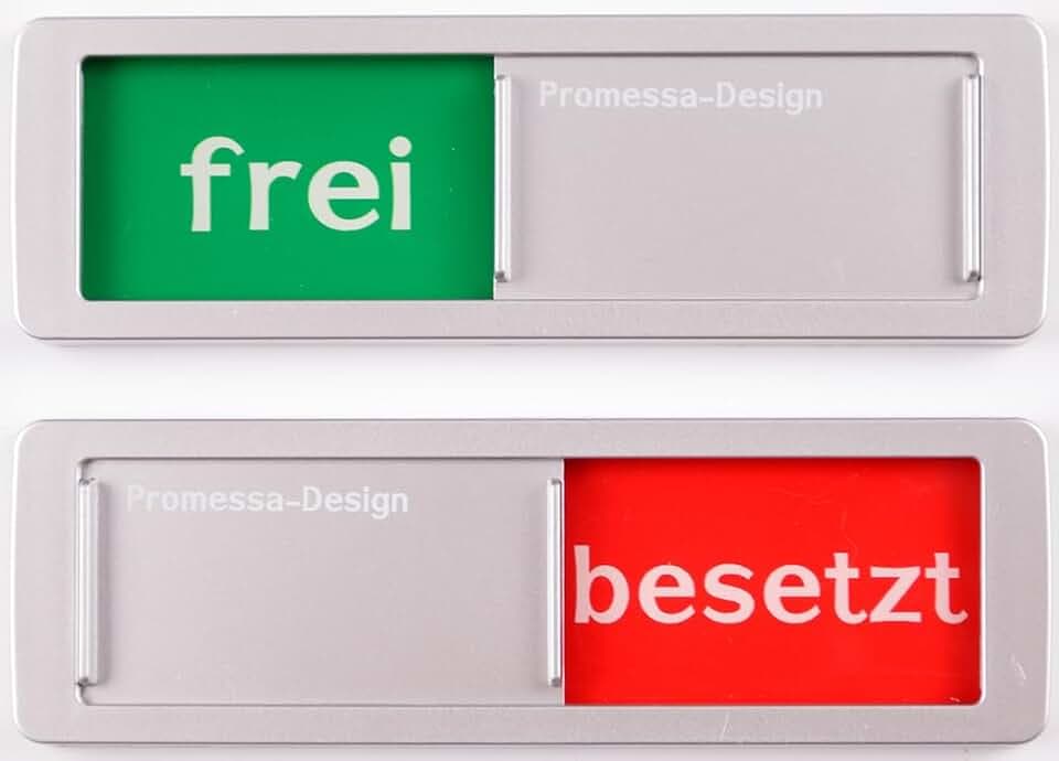 Türschild Frei Besetzt mit Schieber