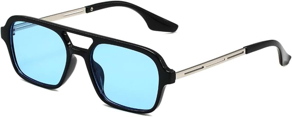 Trendy Vintage Square Sonnenbrille für Damen und Herren Metall Design,UV Schutz