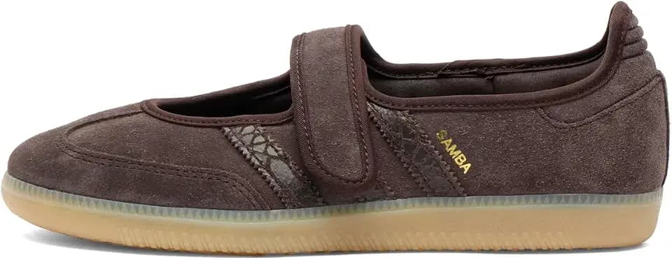 adidas Samba Jane Womens Sneaker (Brown Aurora Coffee, 6)