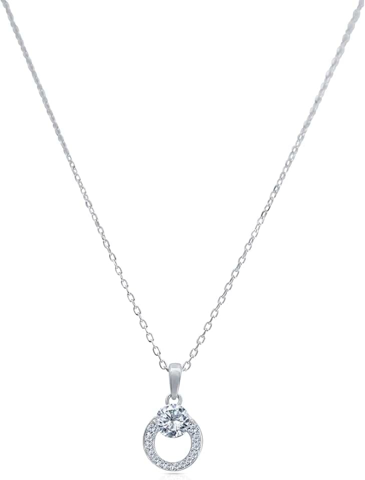 Monteverdi Damen-Collier aus 925 Sterling Silber mit Zirkonia rhodiniert Länge 45cm MONJ-NL0290