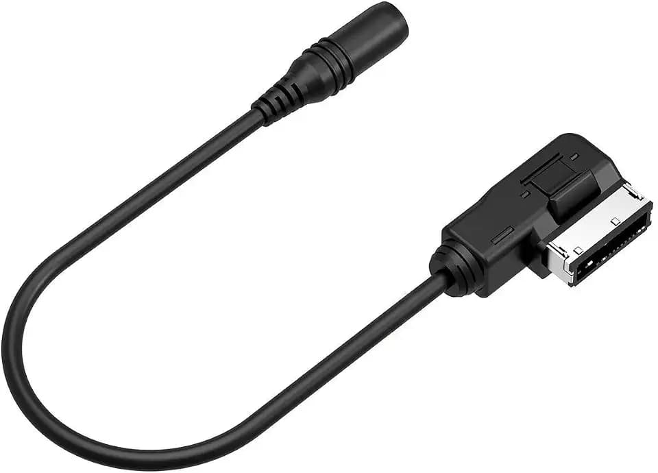 MI Music Interface to 3.5mm Female Aux-in Cable for Benz, Stereo Jack Cord Audio Adapter Compatible for i-Phone i-Pad i-Pod Andriod Smartphone MP3 Player and More, Fit for Mercedes Benz