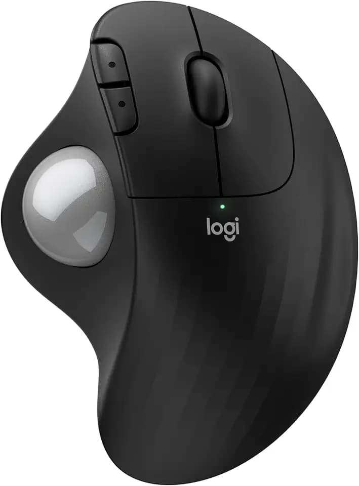 Logitech Ergo M575S Wireless Bluetooth Trackball Mouse - Black Silver Ball