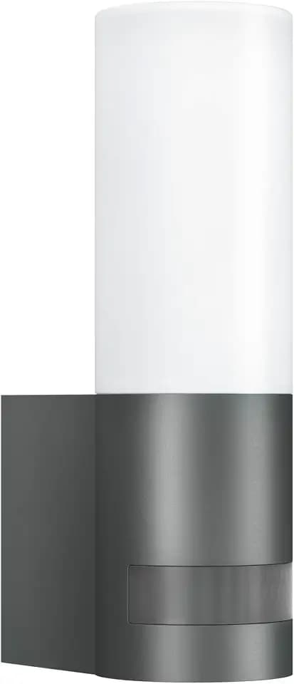 Steinel Außenleuchte L 605 S, LED-Sensoraußenleuchte, 180° Bewegungsmelder mit 10m Reichweite, 11.3 W, 729 lm, Aluminium, Anthrazit, Grau