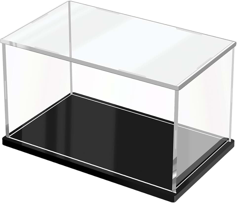 JUJOMAT Acryl Vitrine Schaukasten Transparente Staubdichte Box 25*15*15cm