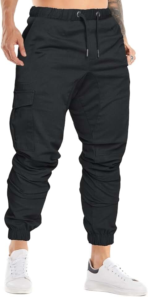 Cindeyar Herren Hosen Slim Fit Casual Jogger Sporthose Freizeithose Cargo Chino Jeans Hose