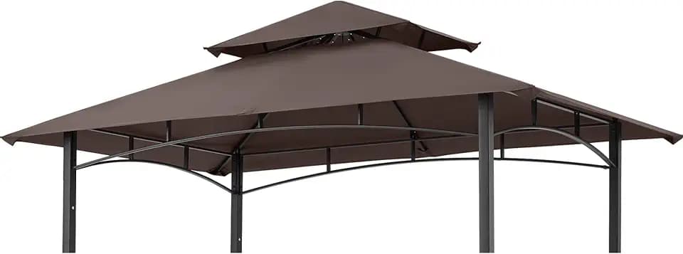 ABCCANOPY Grill Gazebo Replacement Canopy for #L-GG001PST-F, Brown
