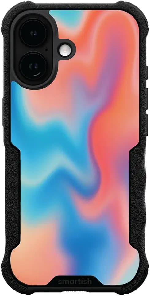 Smartish iPhone 17 MagSafe Armor Case - Gripzilla [Rugged & Tough] Heavy Duty Armor Case - Liquid Sky - Heavy Duty Drop Protection, Rugged Shockproof, Pink Blue Cute - Fits iPhone 17