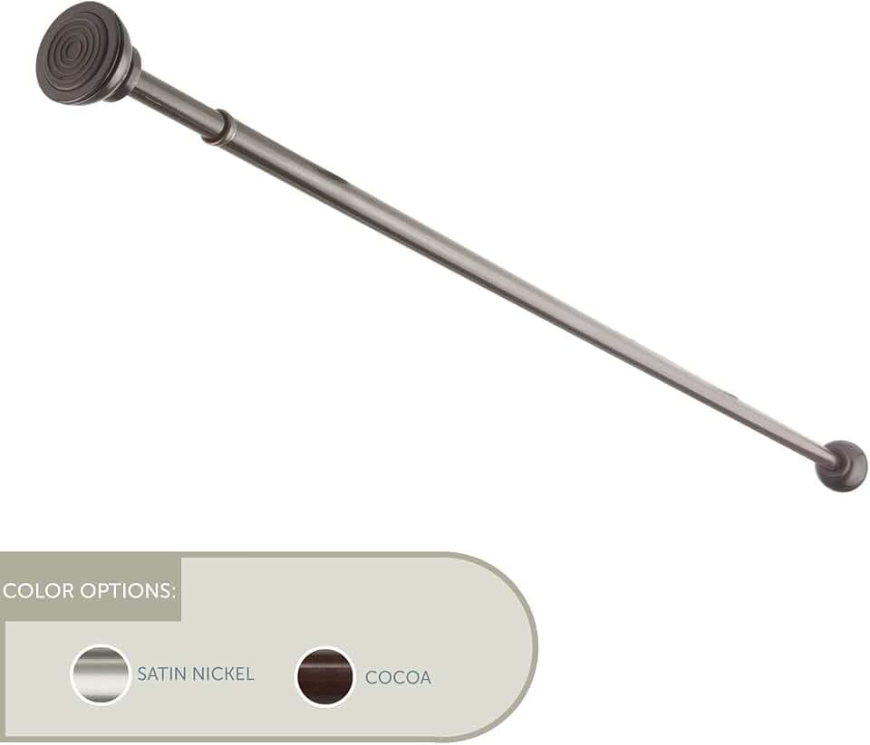 Rod Desyne 7/16" Decorative Spring Tension Rod 24-36 inch - Cocoa