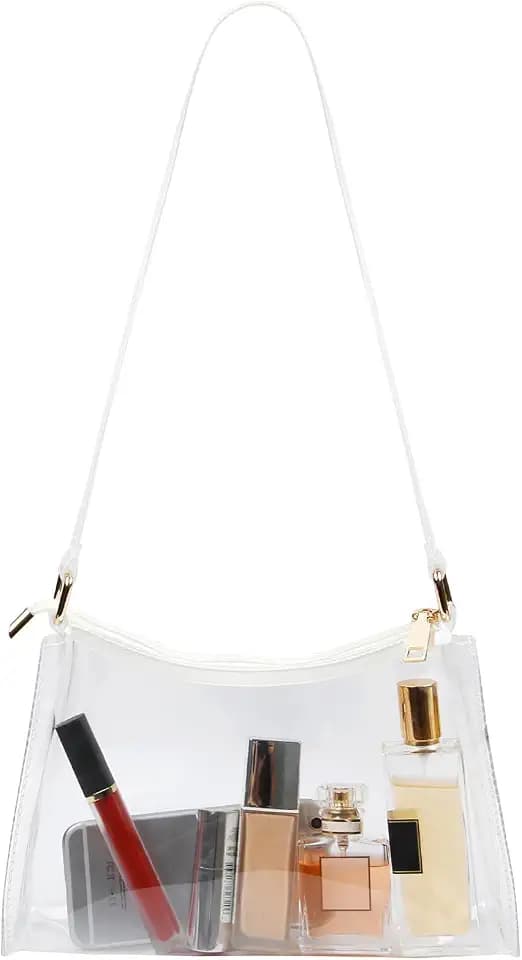 TEBIEKOY Clear Bag for Stadium Events Small Clear Purse for Women Stadium Approved Transparent Concert Crossbody Shoulder Bag