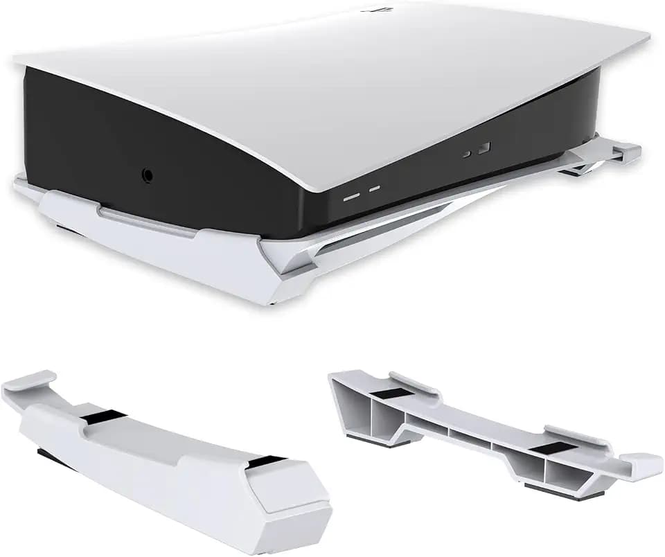 NexiGo PS5 Zubehör Horizontaler Ständer, [Minimalistisches Design], PS5 Basisständer, Kompatibel mit PlayStation 5 Disc & Digital Editions, Weiß