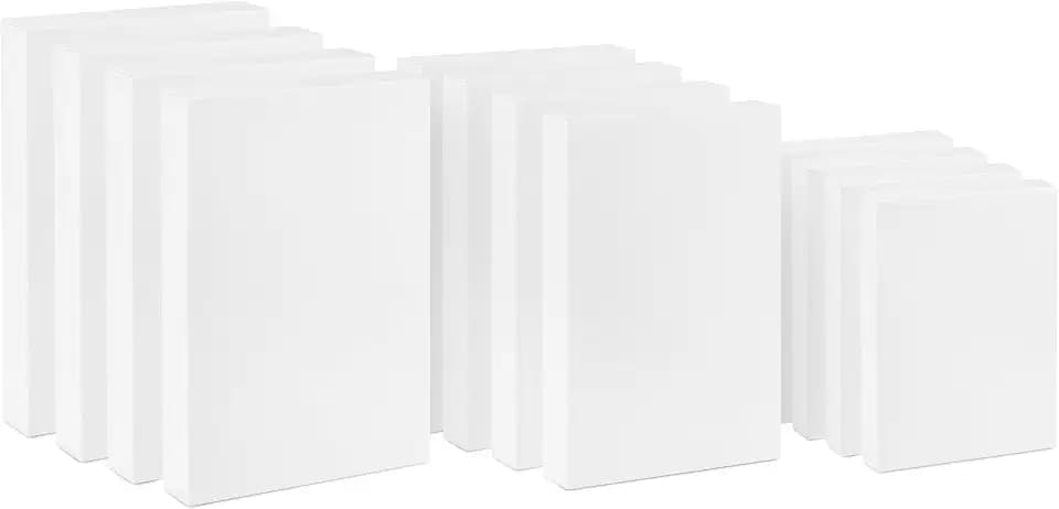 Hallmark White Gift Boxes with Lids, 12-Pack (4 Small, 4 Medium, 4 Large)