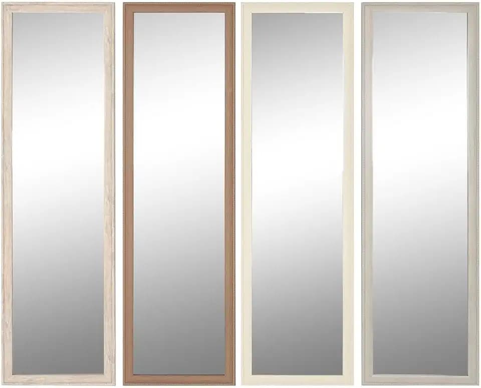 Wandspiegel Weiß Braun Beige Grau Glas Polystyrol 36x2x125cm (4 Stück)
