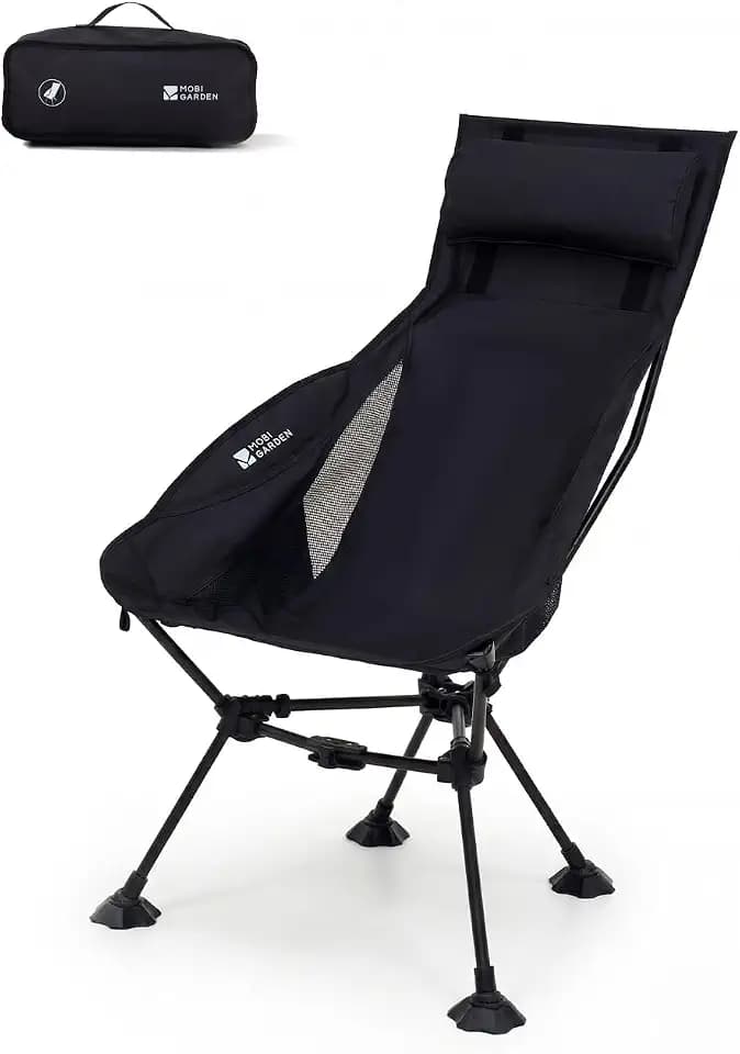 MOBI GARDEN 400Lb High Back Camping Chair, Portable Chair for Adults