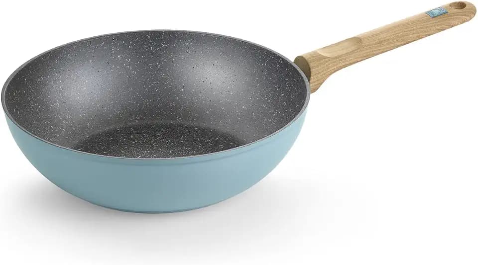 BRA Nordik | Wok 28 cm, Geschmiedetes Aluminium, Antihaftbeschichtung
