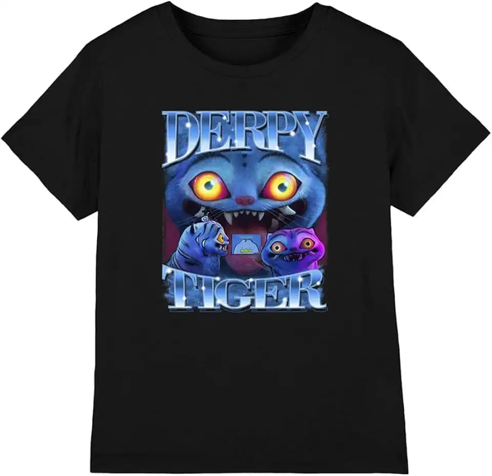 KPop Demon Hunters Unisex Kinder K-pop Demon Hunters - Derpy Tiger Bootleg Kids T Shirt T-Shirt