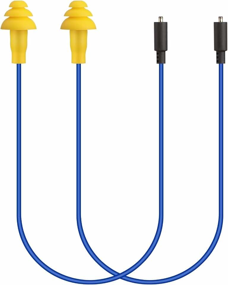 MIPEACE 2pcs Replacement Work Earbuds Cables for Model#MI04N Wireless Neckband Replaceable Earbuds (Blue & Yellow