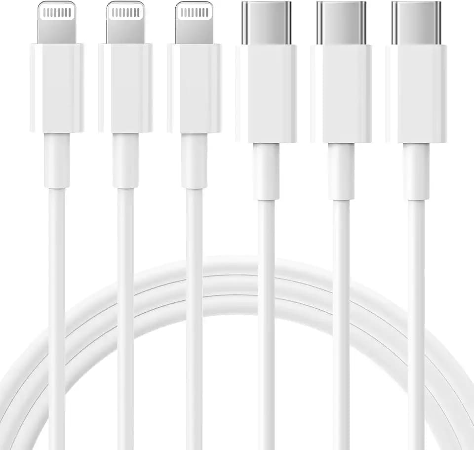 iPhone Charger 3Pack 6FT USB C to Lightning Cable [Apple MFi Certified]