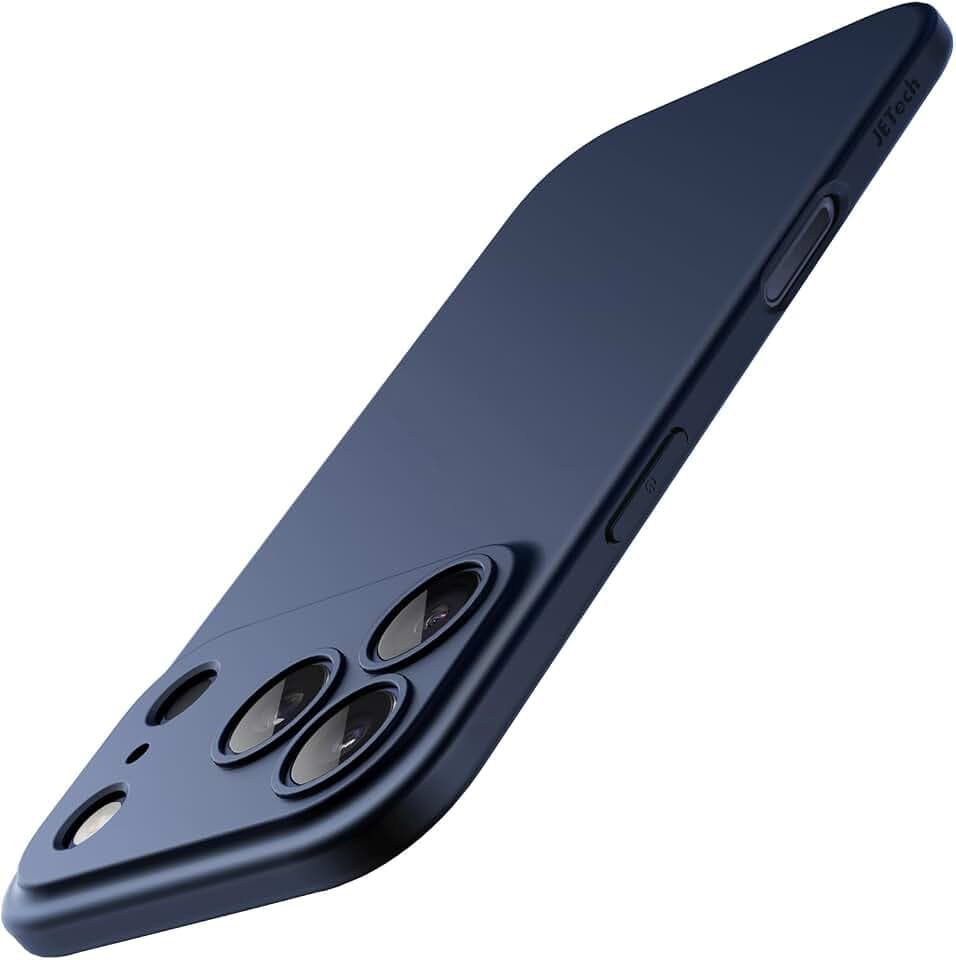 JETech Dünn Hülle für iPhone 17 Pro, Dunkelblau | Kameraschutz, Ultradünne Matte Oberfläche, Leichtes Minimalistisches Design