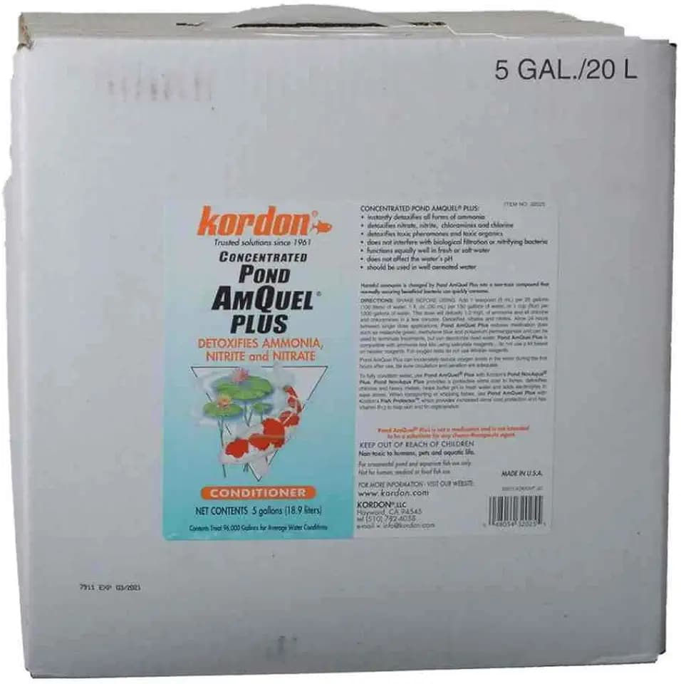 KORDON #32025 Pond AmQuel Plus Liquid for Aquarium, 5-Gallon