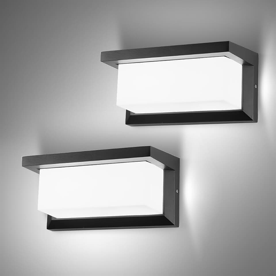 CHENBEN Außenlampe Wand IP65 18W 6500K Außenleuchte, 2 Stück
