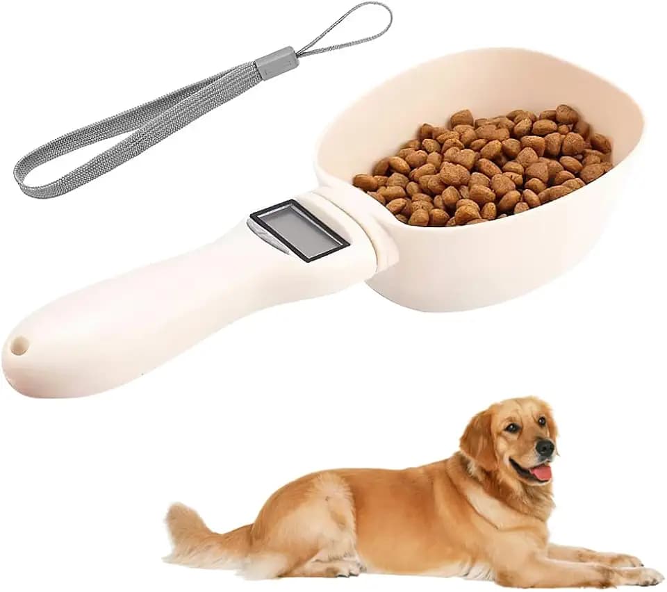Digitale Löffelwaage, 800g Digitale Küchenwaage mit LCD Display Messlöffel, Abnehmbar, Exakte Küchenwaage für Hundefutter, Gewürze, Milchpulver und Lebensmittel