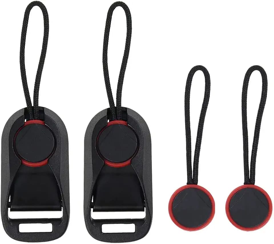 4er-Set Kameragurt Schnellverbinder mit Sockel - Schultergurt Clip Adapter mit Schnellverschluss und Schnallensatz für Kamera-Schultergurte, Handgelenkriemen und Ferngläser